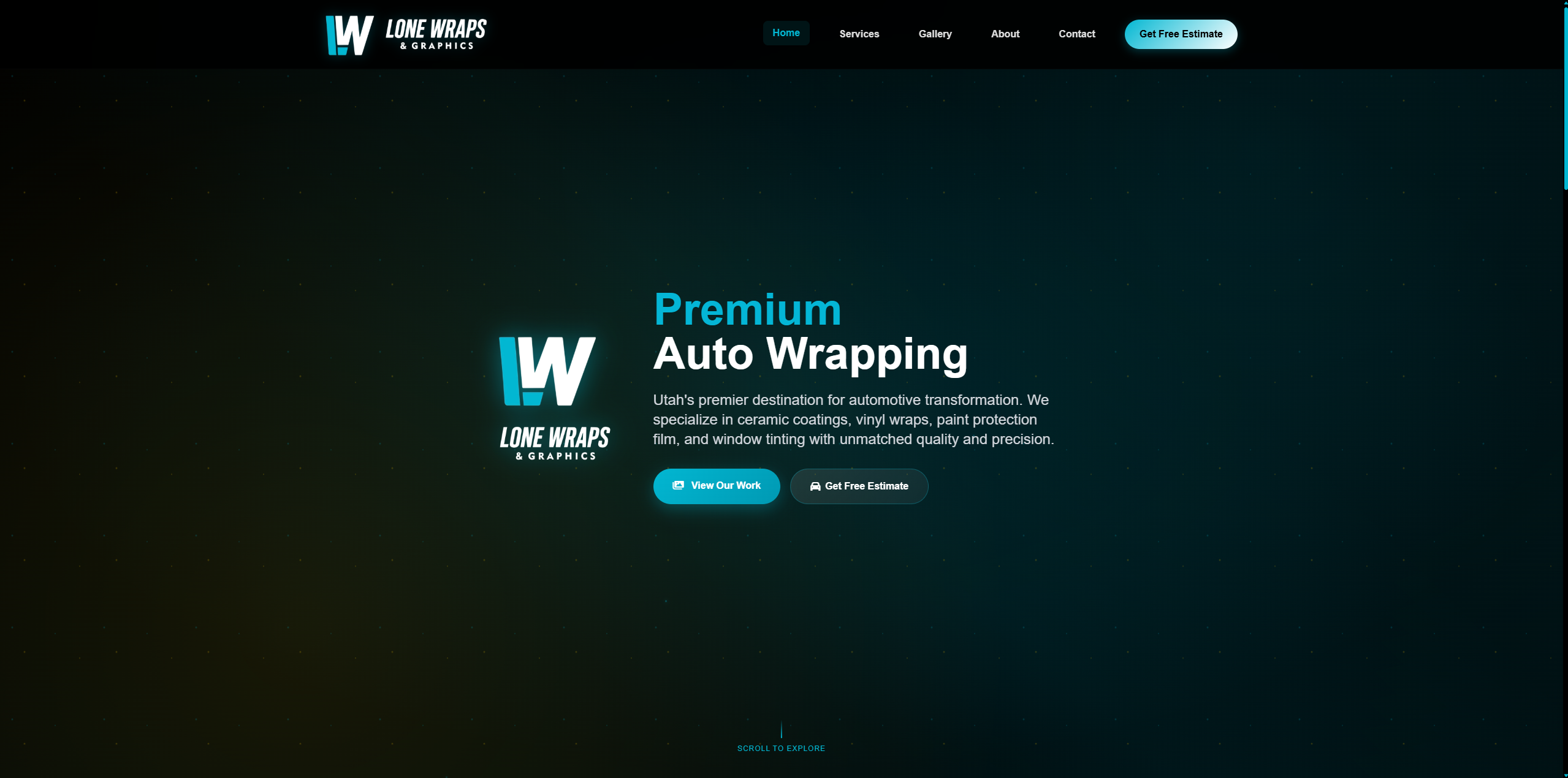 Lone-Wraps Auto Wrap Business Website