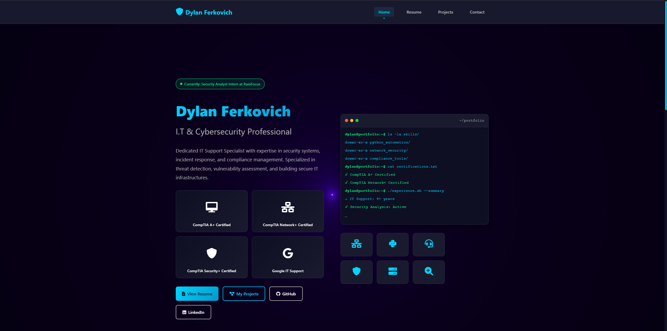 Portfolio Website Preview